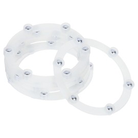 uxcell 12Pcs 3 Inch Rotating Swivel Stand with Steel Ball Bearings, Lazy Susan Base Turntable Bearing Plate Round Table Swivel Base for Home Kitchen, White, 6 Balls