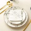 Crisky Servilletas de boda Mr Mrs Silver Cocktail Bebida Postre