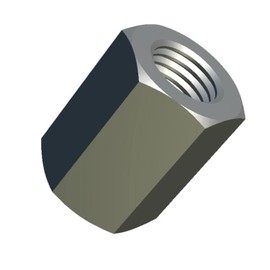 M5 Sechskant-Kupplungsmuttern aus Edelstahl (15mm 8mm), Rostfreier Stahl Langer Stab Sechskantmutter, Überwurfmuttern , Gewindestangenmuttern DIN 6334, Lange 15mm Stangenmuttern, (10 St)