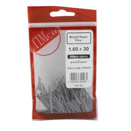 TIMco PPB30P Bright Panel Pins 30 x 1.60 - (Bag of 200)
