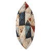 Retro Geometric Patchwork Quilt Style Pattern Throw Pillow