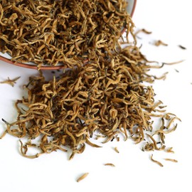 GOARTEA 250g / 8.8oz Nonpareil Supreme Fujian Jinjunmei Eyebrow Chinese Black Tea Loose Leaf - Golden Buds Black Tea Bags