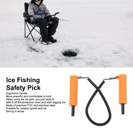 Retractable Ice Picks, Emergency Gear for Ice Fishing Retractable Ice Awls, Ice Fishing Safety Picks Tool Ice Breaking Accessories Set Portable Emergency Gear Fit for Skating, Sled