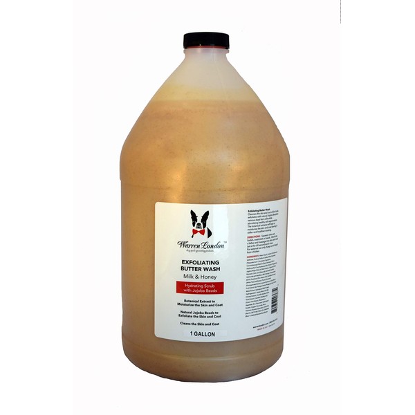 Warren London Exfoliating Butter Wash Dog Shampoo- Conditions & Scrubs Away Dandruff Made USA- Milk & Honey 1gal