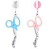 2 Pcs Nursing Scissors with 2 Pcs Retractable Badge Reels