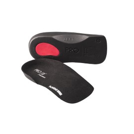 PRO 11 WELLBEING 1 Pair of Ultra Slim Fitting 3/4 Orthotic Insoles with Poron Heel Cushion Plantar Fasciiits Releif (XS 3/4.5 UK, Green)