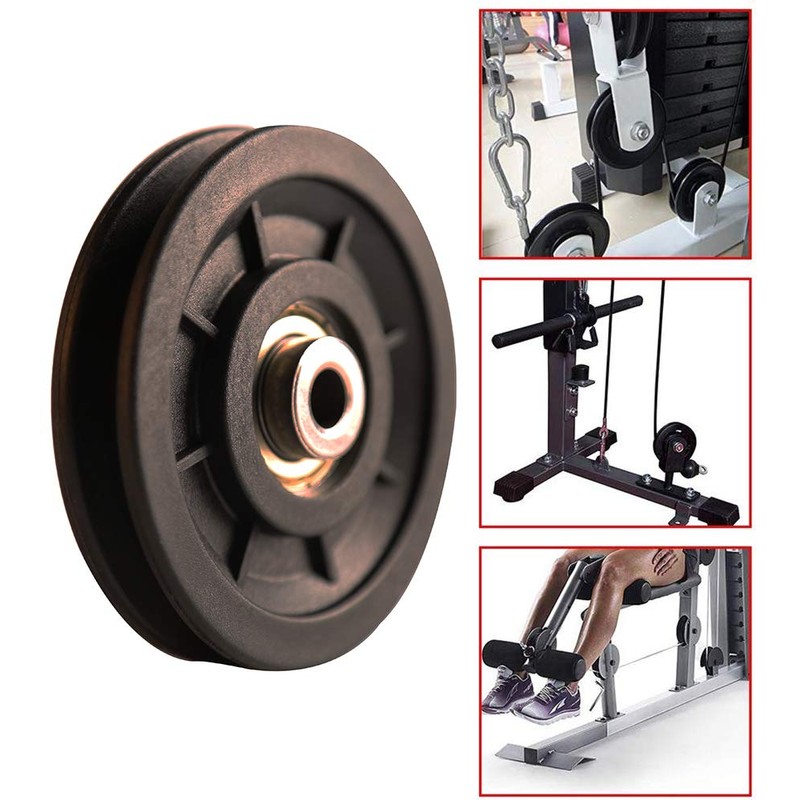 LFJ 90mm/3.5" Nylon Bearing Pulley Wheel Replacement for Gym Equipment