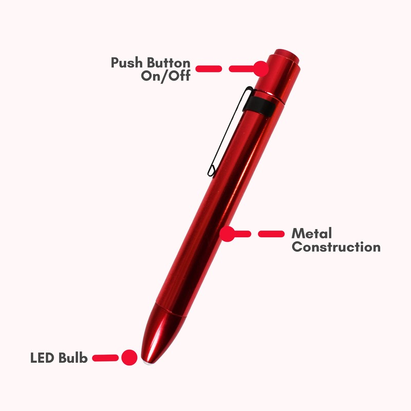 BV Medical Cherry Red LED Penlight