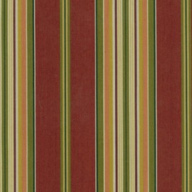 Blazing Needles Spun Polyester Patterned Outdoor Squared Seat/Back Chair Cushion, 18" x 38", Kingsley Stripe Ruby