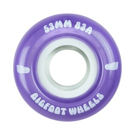 Bigfoot Skateboard Wheels 83A Soft Street Cruiser Filmer with Ceramic Bearings (Purple, 53mm)