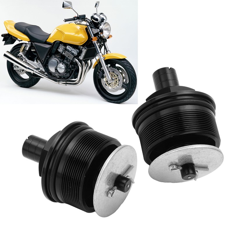 2 Pcs Preload Fork Cap Metal Front Shock Absorber Adjusters