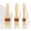 WEZCHUGHAOL 3Pcs Natural Bristle Basting Brushes Boar Bristle Brushes BBQ