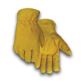 Golden Stag WINTER Gloves for Men - Motorcycle Gloves for Men Warm Leather Work Gloves Women Driving Gloves Men 426FL Large