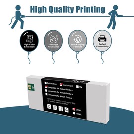 Compatible ECO-SOL ESL3 Ink Cartridge Black Replacement for Roland ECO-SOL MAX Ink Cartridge for VersaStudio BN-20, SolJet Pro II SC-500 SC-500EX SC-540 SC-540EX SJ-1000 Printers, ESL3-BK (220ML)