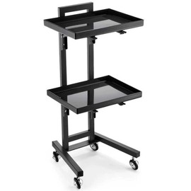 미용 트롤리 이동식 아크릴 뷰티 미용실 선반 카트 [검은 형광녹색 카트 88x33x40] Beauty Trolley Portable Acrylic Beauty Salon Rack Cart [Black Fluorescent Green Cart 88x33x40]
