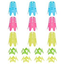 CHGCRAFT 17Pcs Golf Simulator Tees Plastic Golf Tee Golf Mat Tees Practice Golf Tees Perfect for Turf and Driving Range Indoor Claw Tee Mixed Color