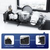 Kitsure Extendable Stainless Steel Dish Drying Rack with Drainboard Black