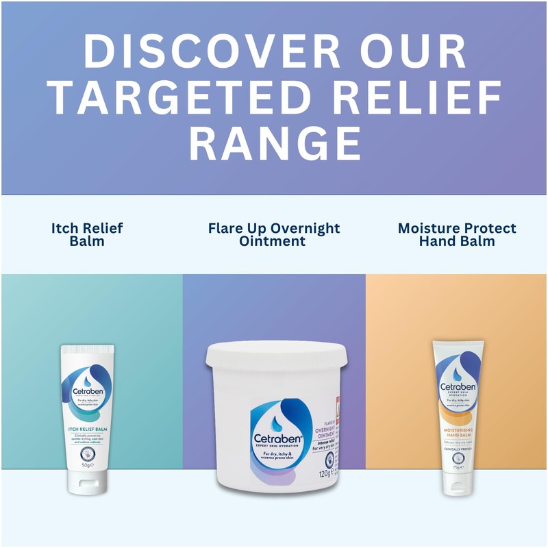 Cetraben Flare Up Overnight Ointment, Relieves Dry, Itchy & Eczema-Prone