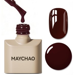 MAYCHAO- Esmalte de uñas en gel de 15 ml, 1 pieza, esmalte de uñas de color rojo cereza intenso, esmalte de uñas en gel UV LED, para decoración de
