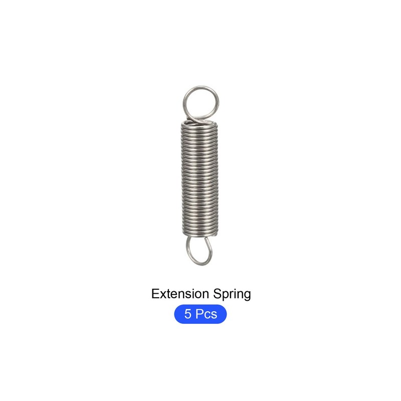 METALLIXITY Extension Spring 0.4x4x20mm 5pcs Stainless Steel Tension Spring Wire