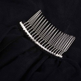 Ursumy - Velo largo de la catedral de encaje de boda con peine de 299,7 pulgadas (blanco)