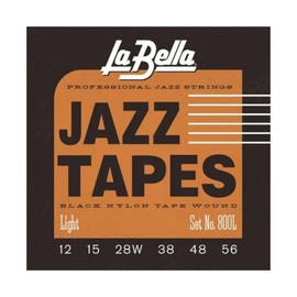 La Bella 800L Jazz Tapes - Black Nylon wound - Light Electric Guitar String