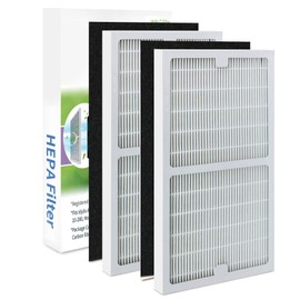 2 Pack IAF-H-100C Filter C Compatiable with Idylis Air Purifiers IAP-10-280 & IAP-10-200 (2 Pack Hepa Filter & 2 Activated Carbon Pre-Filter)