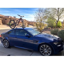 ROCKBROS Suction Cup Bike Rack for Car Roof Top Sucker Bike Rack Quick Release Aluminium Alloy Bike Carrier with Sucker for 1 Blue