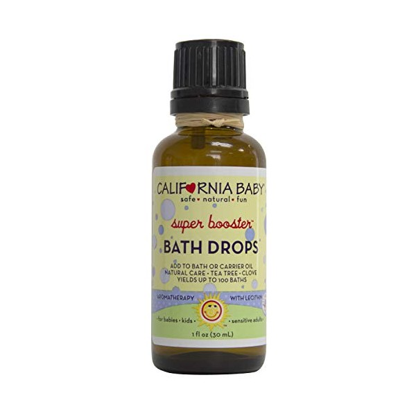California Baby Super Booster Bath Drops - with Lecithin, for Babies, Kids and Adults, 1oz