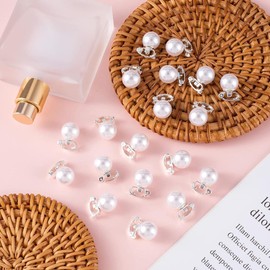 20PCS Mini Pearl Hair Clips for Women, White Pearls for Hair, Cute Wedding Hair Clips Pearl Barrettes for Women Girls Brides, Pearl Hair Accessories Hair Decoration Pearl Clips for Wedding Party Gift