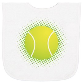 inktastic Tennis Ball Sports Gift Baby Terry Cloth Bib White 30ef9
