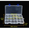 DARUITE Sorting Boxes for Small Parts, 18 Grid Storage Box,