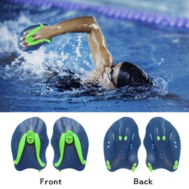 Unisex Adult Swimming Training Device Children's Hand Paddle Training Tool Hand Paddle for Swimming, Adjustable Swimming Paddle Forearm Strength Training Aid Pool Exercise Device Accessories