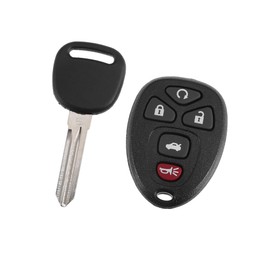 TUCKBOLD Keyless Entry Remote Key Fob for Chevy Malibu 2004-2012 315Mhz KOBGT04A 5 Button Reusable | Uncut Ignition Transponder Key Kit 1 Set for Pontiac G6 05-10 G5 07-09 Grand Prix 05-08