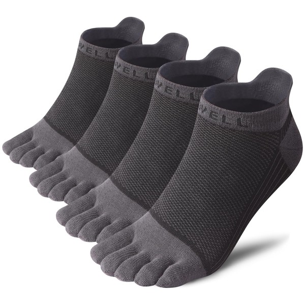 VWELL Men's Five Toe Socks, Sweat Absorbent, Quick Drying, Ankle