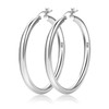4mm Thick Silver Chunky Earrings Steling Silver Post Hoops Earrings