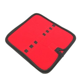 Multipurpose Use Portable Salon Pouch Hand Tools Bag Zipper Case with Elastic Loops Tweezers Scissors Holder Made of Faux Leather (7 Elastic Loops - 7.5"x8")