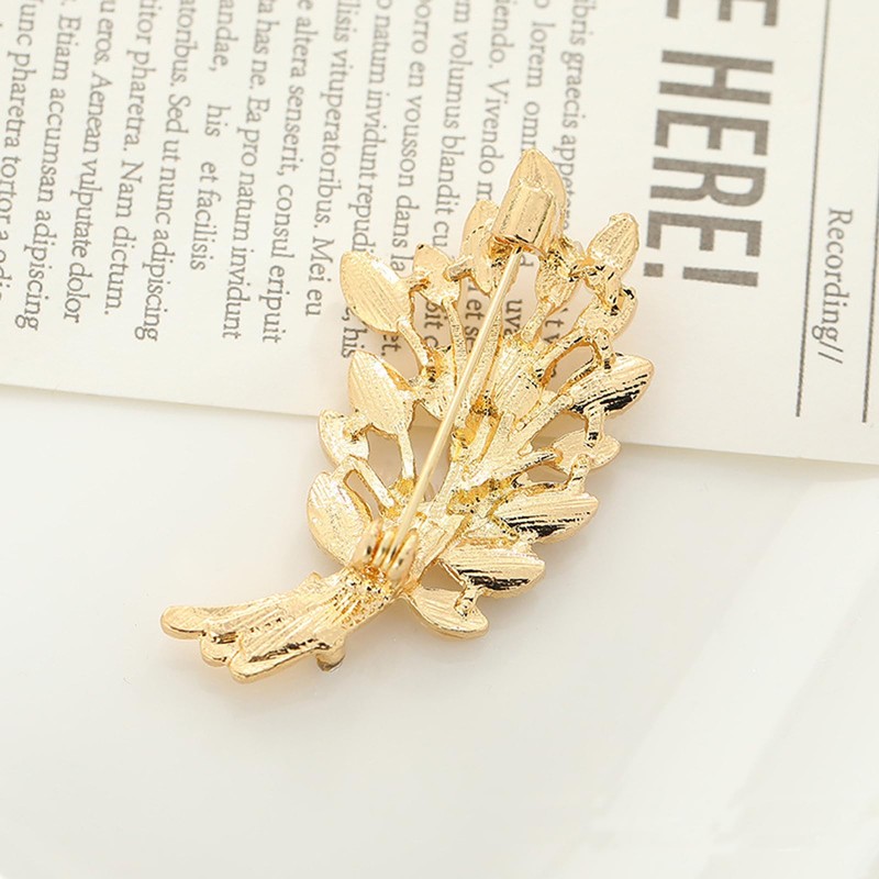 Qiwenr Brooch Pin Crystal, Alloy and rhinestone