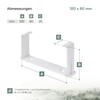 Vent Systems 120 x 60mm Rectangular Duct Handle - Straight