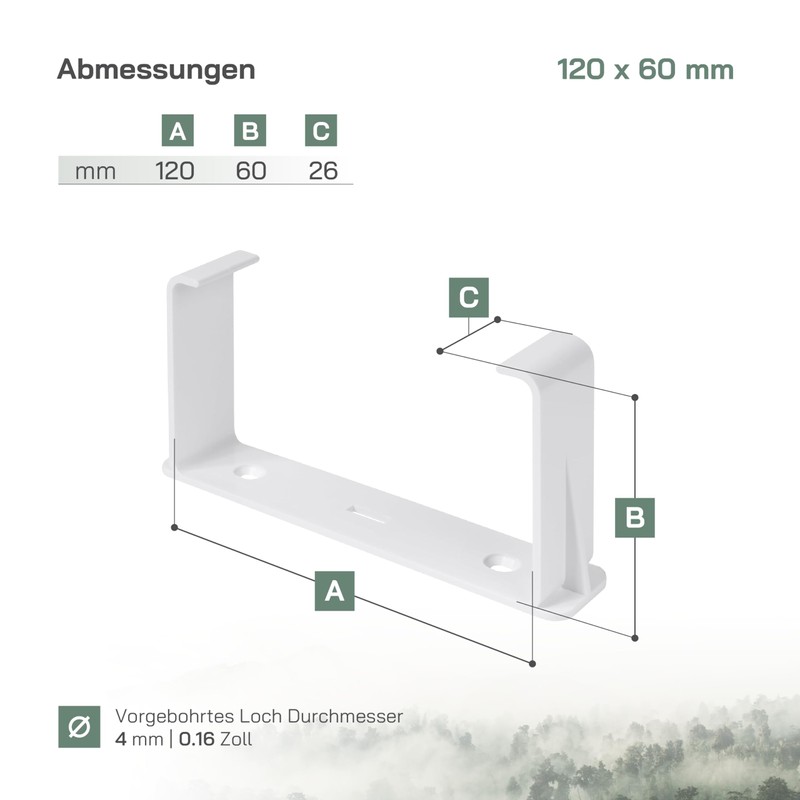 Vent Systems 120 x 60mm Rectangular Duct Handle - Straight