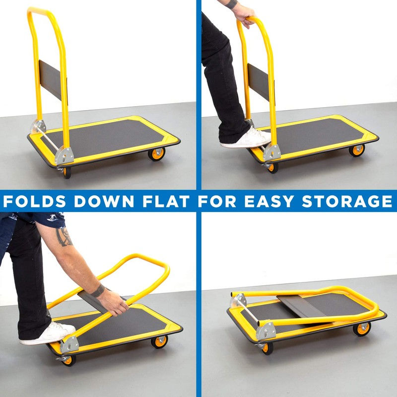 Mount-It! Folding Hand Truck Dolly Platform Truck, 330 lb Heavy