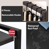 Henmeili Adjustable Expandable Microwave Oven Rack with 6 Hooks –