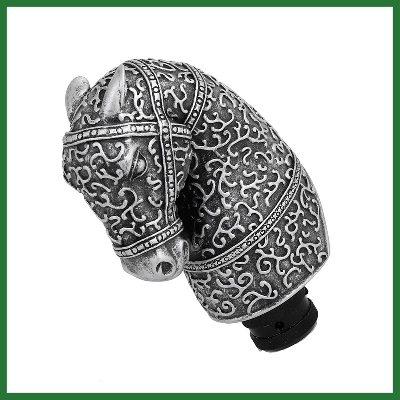 Motoforti Silver Gray Horse Head Manual Gear Shift Knob Long-lasting