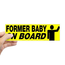 CafePress Former Baby On Board 10"x3" Rectangle Vinyl Bumper Sticker Car Decal