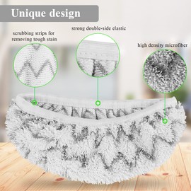 Reusable Mop Refill Pads Compatible with Flash Speedmop, Heavy Duty Scrubby Microfiber Mops Cover Multi-Surface Cleaning Wet Dry Mops for All Hard Floors