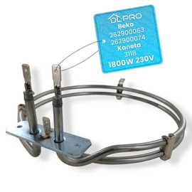 DL-pro Heating Element Hot Air Heater 1800 W 230 V for Beko Blomberg 262900063 262900074 Kaneta 3118 for Oven Cooker