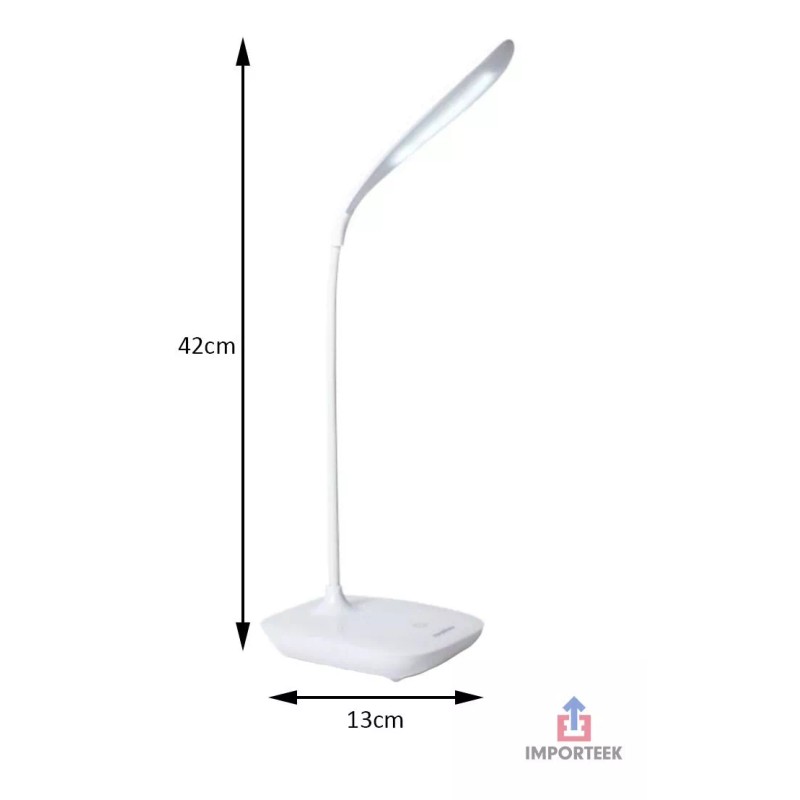 Importeek Lampara Escritorio Recargable Usb Led Ajustable 360 Lectura