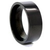 8mm Black Titanium Flat Pipe Wedding Band Size (7)