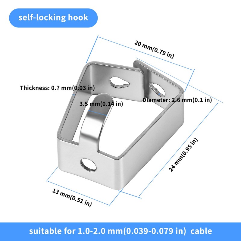 Adjustable Picture Rail Hanging System Square Hooks , 5 ft