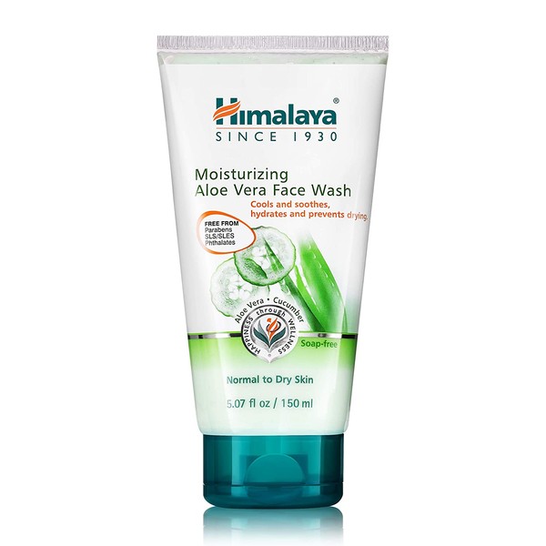 Himalaya Moisturizing Aloe Vera Face Wash for Smooth, Clean, Hydrated & Soft Skin, 5.07 oz